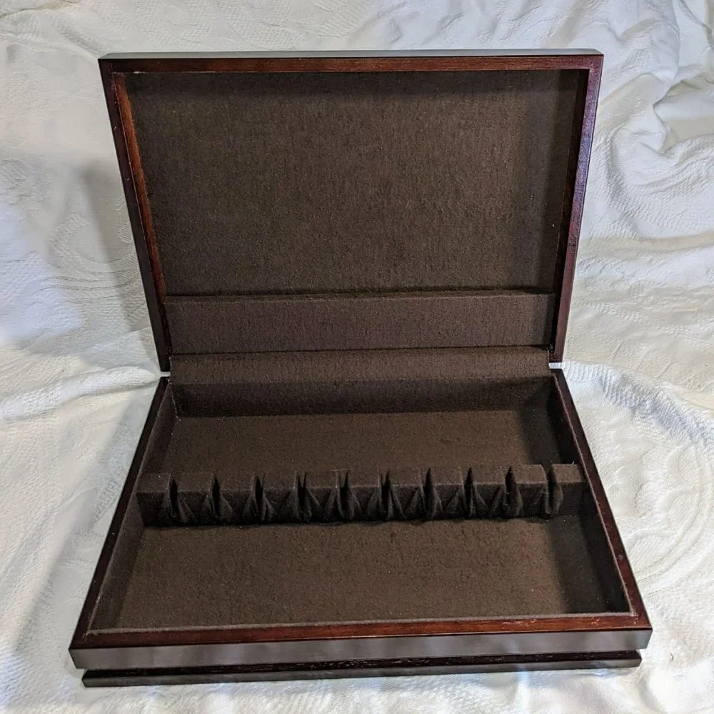 Powell Vintage Wooden Silverware/Flatware Storage Chest Box